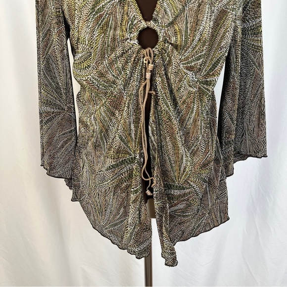 Vintage Dressbarn Blouse Womens Petite Large Tank Top Underneath High Low Hem - Picture 3 of 11